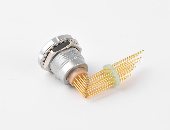 長彎針PCB印制板接航空連接器